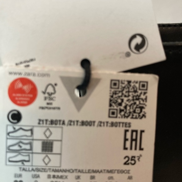 Zara Black Knee Boots Fat Rubber Sole Airfit Insole Foam Size 39 NWT - Picture 9 of 16